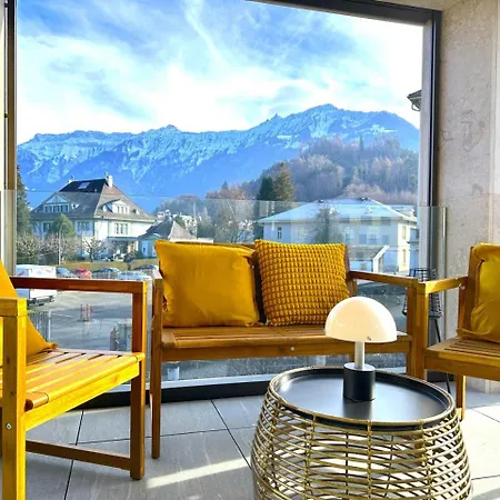 Swisshut Modern 5min West Station - Apart. Rugen 2 Feriehus Interlaken